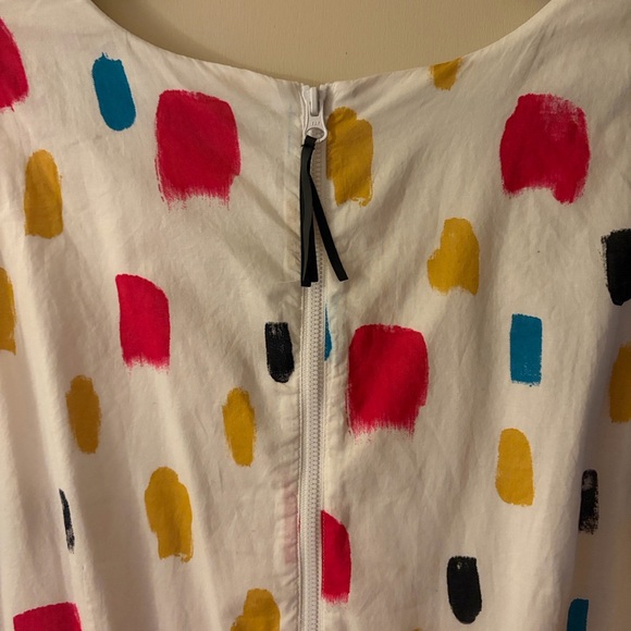 NWT Lane Bryant White Midi Dress with Colorful Accents 24 - Picture 4 of 4